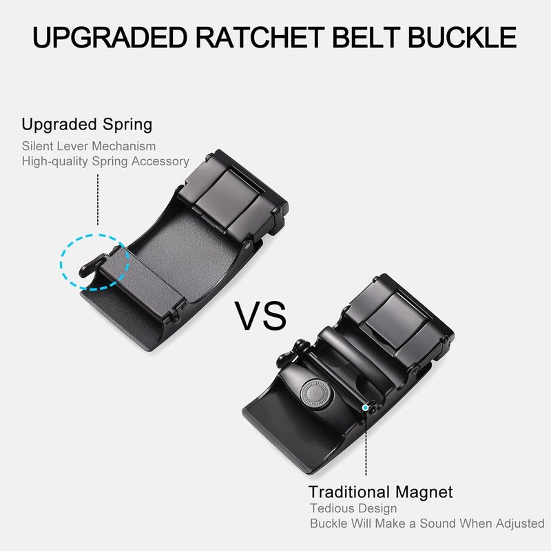 SENDEFN 35MM Ratchet Belt Buckle Only for 1 3/8" Slide Belt Strap, Automatic Click Buckle Adjustable - Image 2